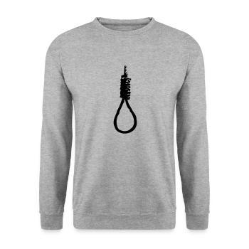 seilschlupf knoten gehaengt - Sweat-shirt Unisexe - gris chiné - Devant - Alina (178cm) & Michal (187cm)