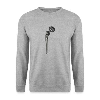 Remplacement de la hanche - Sweat-shirt Unisexe - gris chiné - Devant - Alina (178cm) & Michal (187cm)