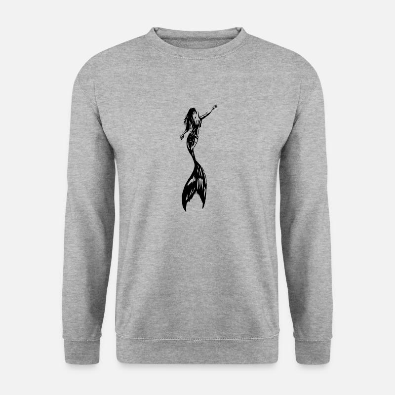 Tinte Meerjungfrau - Unisex Pullover - Weißgrau meliert