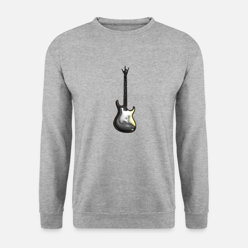 Gitarren-Rock - Unisex Pullover - Weißgrau meliert