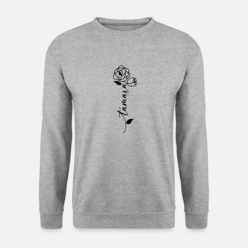 Tamara Nom Prénom Nom Fleur - Sweat-shirt Unisexe - gris chiné