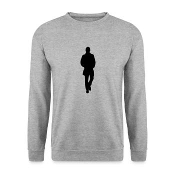 keep walking (man) - Unisex Pullover - Weißgrau meliert - Vorne - Alina (178cm) & Michal (187cm)