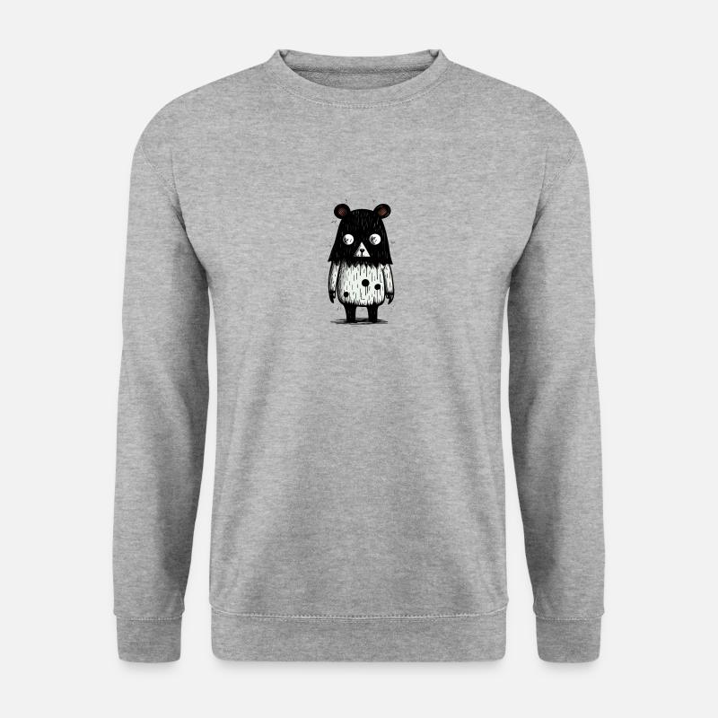 Bärchen auf der Suche nach Freunden - Unisex Pullover - Weißgrau meliert