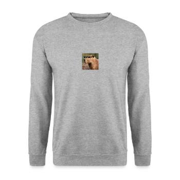 Capybara deal with it - Unisex Pullover - Weißgrau meliert - Vorne - Alina (178cm) & Michal (187cm)