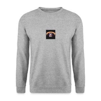 Hundekopf - Unisex Pullover - Weißgrau meliert - Vorne - Alina (178cm) & Michal (187cm)