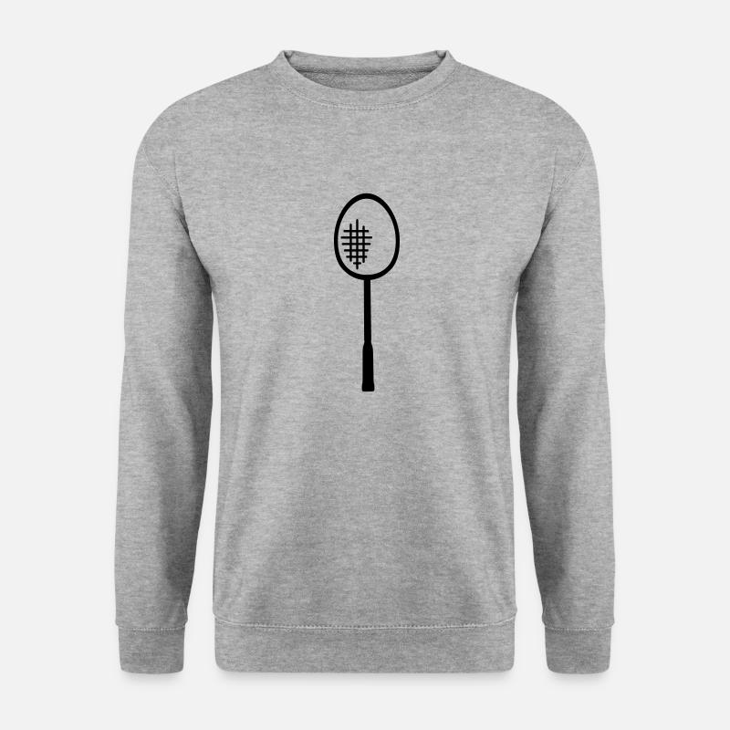 Badminton - Unisex Pullover - Weißgrau meliert