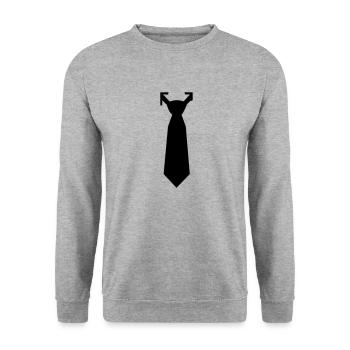 Tie - Unisex Sweatshirt - salt & pepper - Front - Alina (178cm) & Michal (187cm)