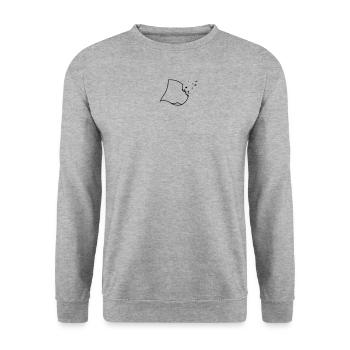 OP VI : Carte Vivre - Sweat-shirt Unisexe - gris chiné - Devant - Alina (178cm) & Michal (187cm)