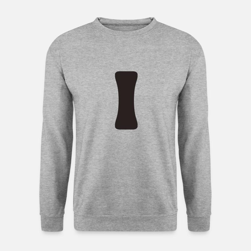 I - Unisex Pullover - Weißgrau meliert