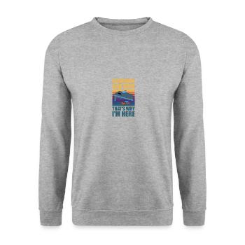 Cornhole Beanbag Geschenk - Unisex Pullover - Weißgrau meliert - Vorne - Alina (178cm) & Michal (187cm)