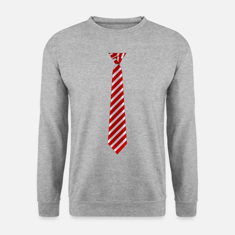 Eldredge Tie Tieknot Necktie Krawatte stripes - Unisex Pullover - Weißgrau meliert