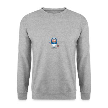 Ballsport - Unisex Pullover - Weißgrau meliert - Vorne - Alina (178cm) & Michal (187cm)