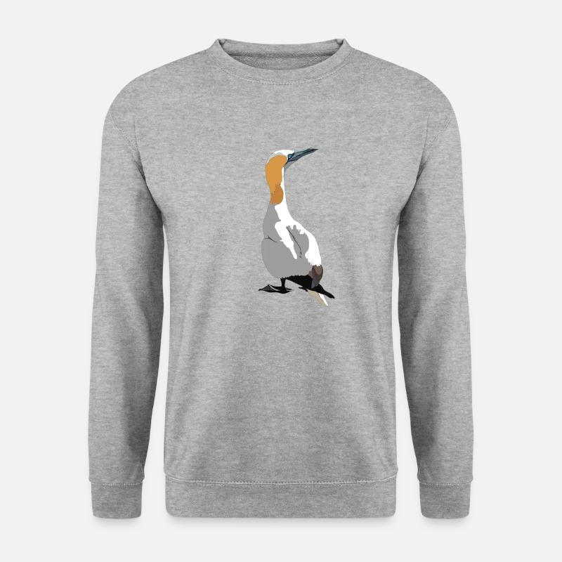 Basstölpel - Unisex Pullover - Weißgrau meliert