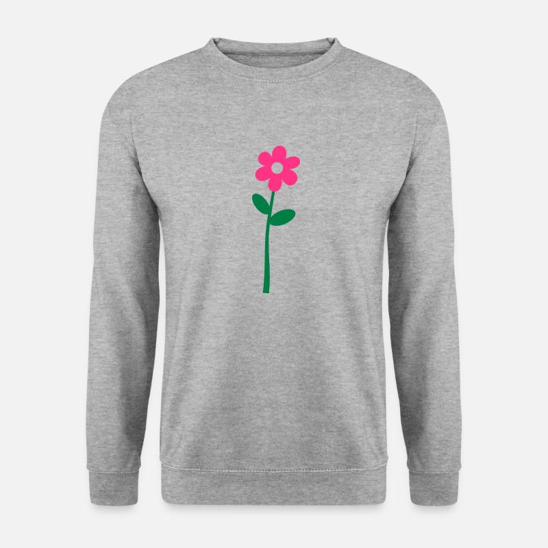 Flower - Unisex Pullover - Weißgrau meliert