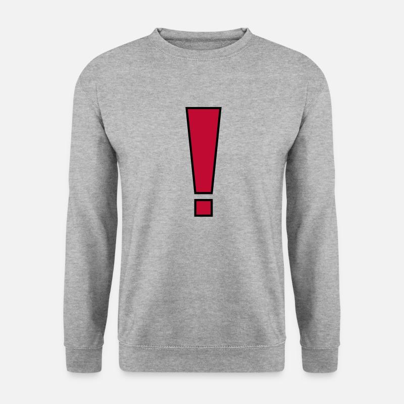 Ausrufezeichen - Unisex Pullover - Weißgrau meliert