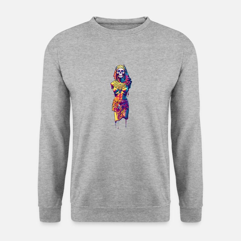 Königin Kleopatra - Unisex Pullover - Weißgrau meliert
