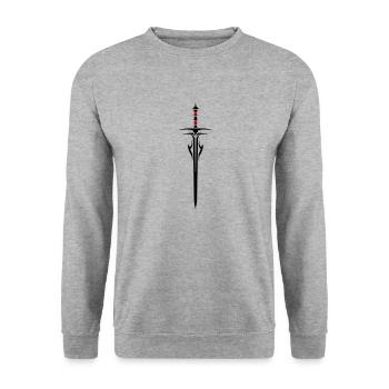 Sword Element - Unisex Sweatshirt - salt & pepper - Front - Alina (178cm) & Michal (187cm)