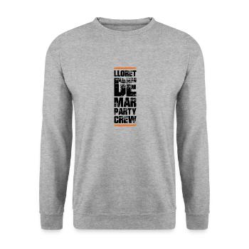Lloret De Mar Party Crew - Unisex Pullover - Weißgrau meliert - Vorne - Alina (178cm) & Michal (187cm)