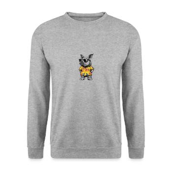 Vacances de la bande dessinée Rhino - Sweat-shirt Unisexe - gris chiné - Devant - Alina (178cm) & Michal (187cm)