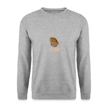 Lizard Dragon Bearded Reptile Gift - Unisex Sweatshirt - salt & pepper - Front - Alina (178cm) & Michal (187cm)
