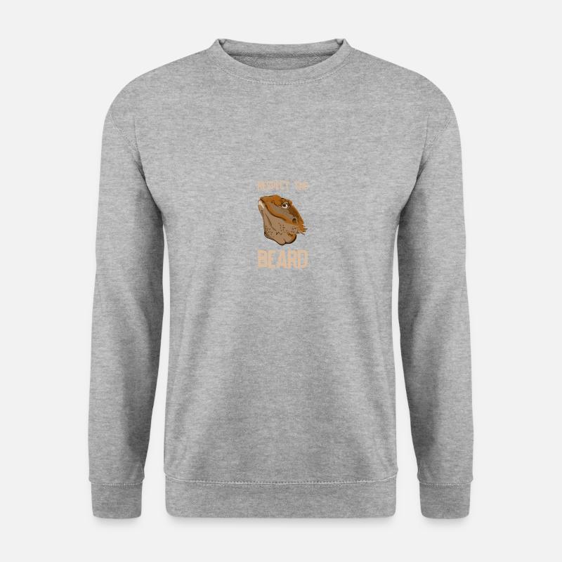 Eidechse Drache Bärtig Reptil Geschenk - Unisex Pullover - Weißgrau meliert
