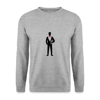 Groom Wedding Bachelor - Unisex Sweatshirt - salt & pepper - Front - Alina (178cm) & Michal (187cm)