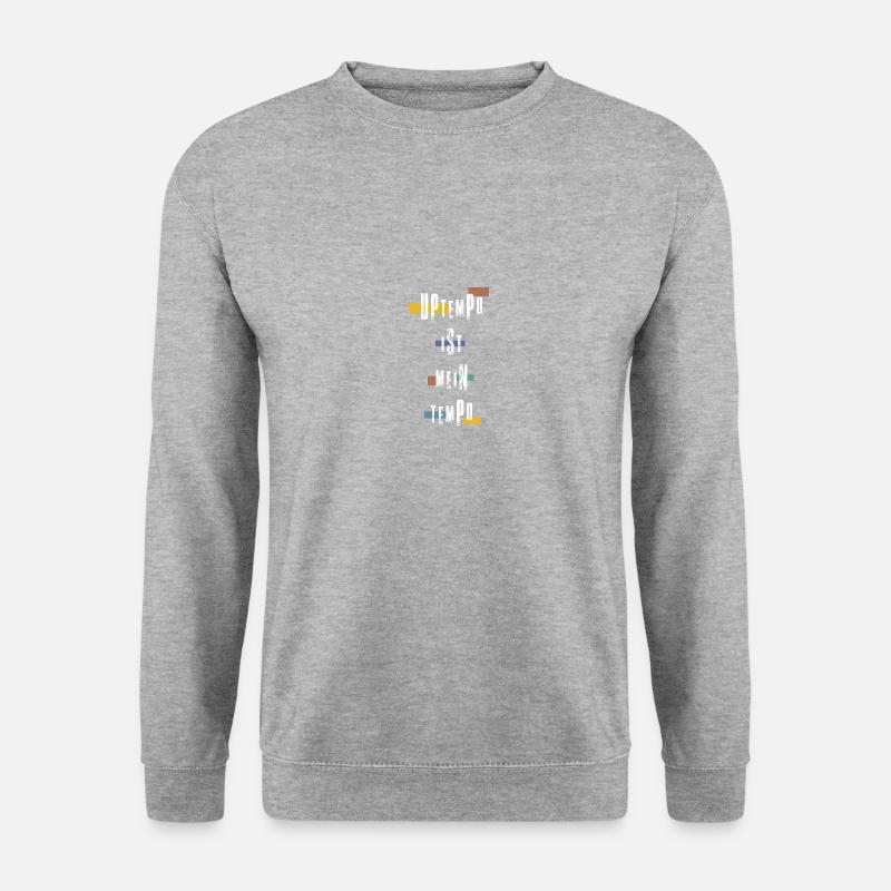 Techno Uptempo Rave Tekk Musik Feiern - Unisex Pullover - Weißgrau meliert