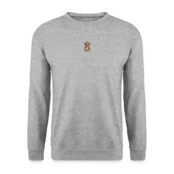 Pixel MiniBear Cuba - Sweat-shirt Unisexe - gris chiné - Devant - Alina (178cm) & Michal (187cm)