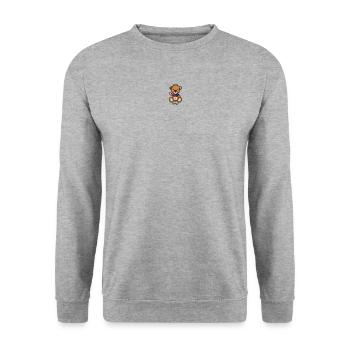 Pixel MiniBear Australia - Sweat-shirt Unisexe - gris chiné - Devant - Alina (178cm) & Michal (187cm)