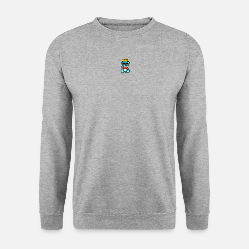 Pixel MiniBear King - Sweat-shirt Unisexe - gris chiné