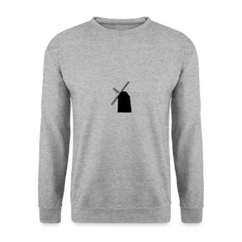 windmill - Unisex Sweatshirt - salt & pepper - Front - Alina (178cm) & Michal (187cm)