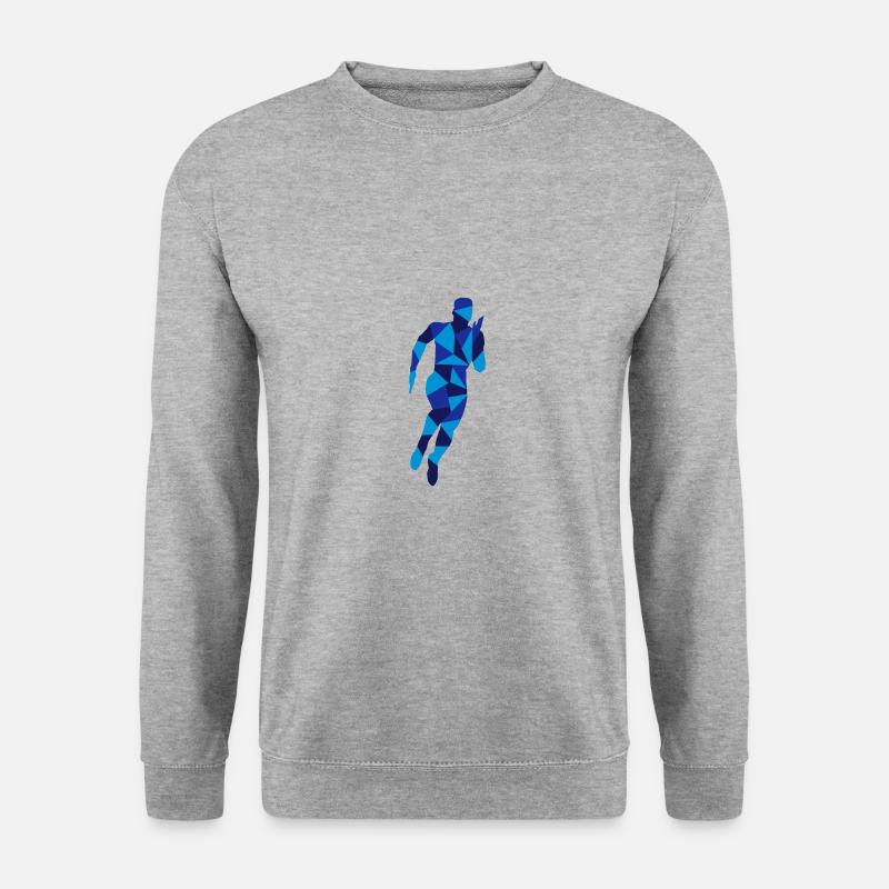 Laufen, Läufer - Unisex Pullover - Weißgrau meliert