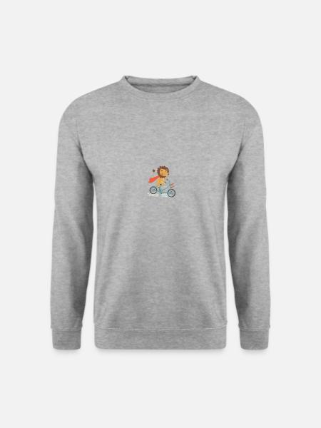 Fahrrad - Unisex Pullover - Weißgrau meliert