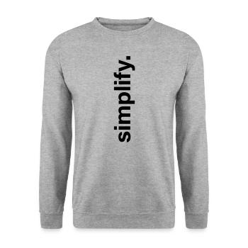simplifier - Sweat-shirt Unisexe - gris chiné - Devant - Alina (178cm) & Michal (187cm)