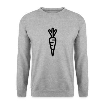 Karotte - Unisex Pullover - Weißgrau meliert - Vorne - Alina (178cm) & Michal (187cm)