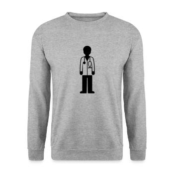 Doctor Doctor - Unisex Sweatshirt - salt & pepper - Front - Alina (178cm) & Michal (187cm)