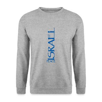 Israël Paix - Sweat-shirt Unisexe - gris chiné - Devant - Alina (178cm) & Michal (187cm)