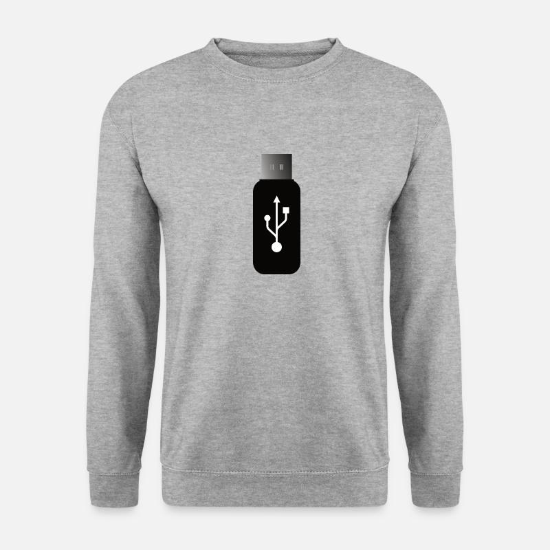 USB Stick - Unisex Sweatshirt - salt & pepper