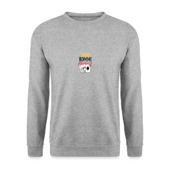 Rummy King - Unisex Sweatshirt - salt & pepper - Front - Alina (178cm) & Michal (187cm)