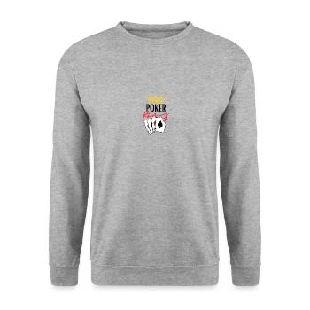 Poker King - Unisex Sweatshirt - salt & pepper - Front - Alina (178cm) & Michal (187cm)