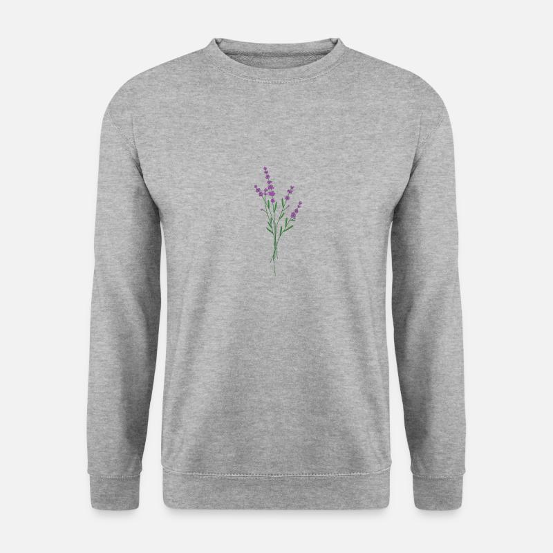 Lavendel - Unisex Pullover - Weißgrau meliert