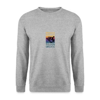 Braking makes the rims dirty - Unisex Sweatshirt - salt & pepper - Front - Alina (178cm) & Michal (187cm)