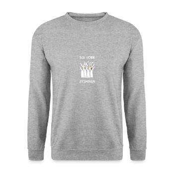 I hear voices choir conductor - Unisex Sweatshirt - salt & pepper - Front - Alina (178cm) & Michal (187cm)