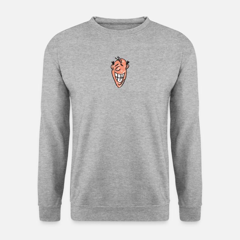 lachenman smile - Unisex Pullover - Weißgrau meliert