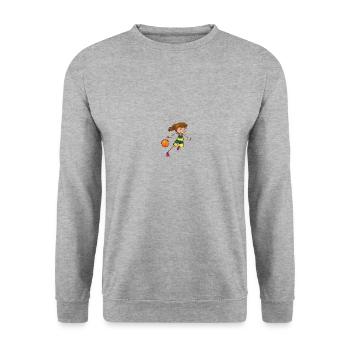 Ballsport - Unisex Pullover - Weißgrau meliert - Vorne - Alina (178cm) & Michal (187cm)