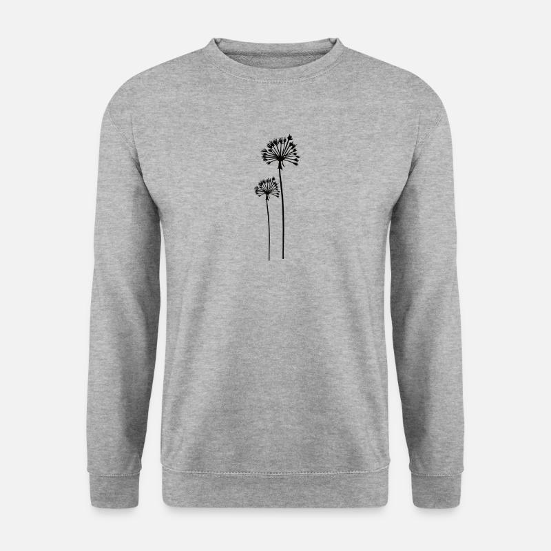 Pusteblumen, Löwenzahn - Unisex Pullover - Weißgrau meliert