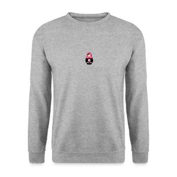 russian doll - Unisex Pullover - Weißgrau meliert - Vorne - Alina (178cm) & Michal (187cm)