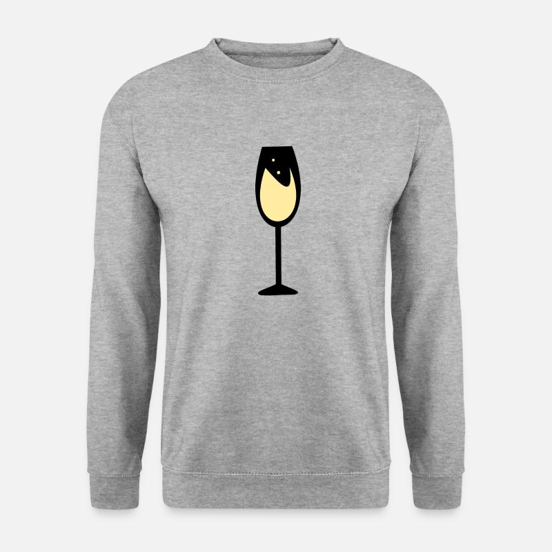 Wein, Party, Feier - Unisex Pullover - Weißgrau meliert