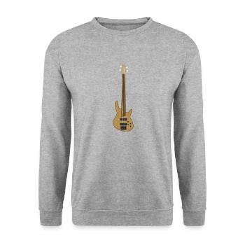 Fretless Bassgitarre - Unisex Pullover - Weißgrau meliert - Vorne - Alina (178cm) & Michal (187cm)