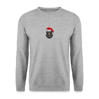 Bad Santilla - Unisex Pullover - Weißgrau meliert - Vorne - Alina (178cm) & Michal (187cm)